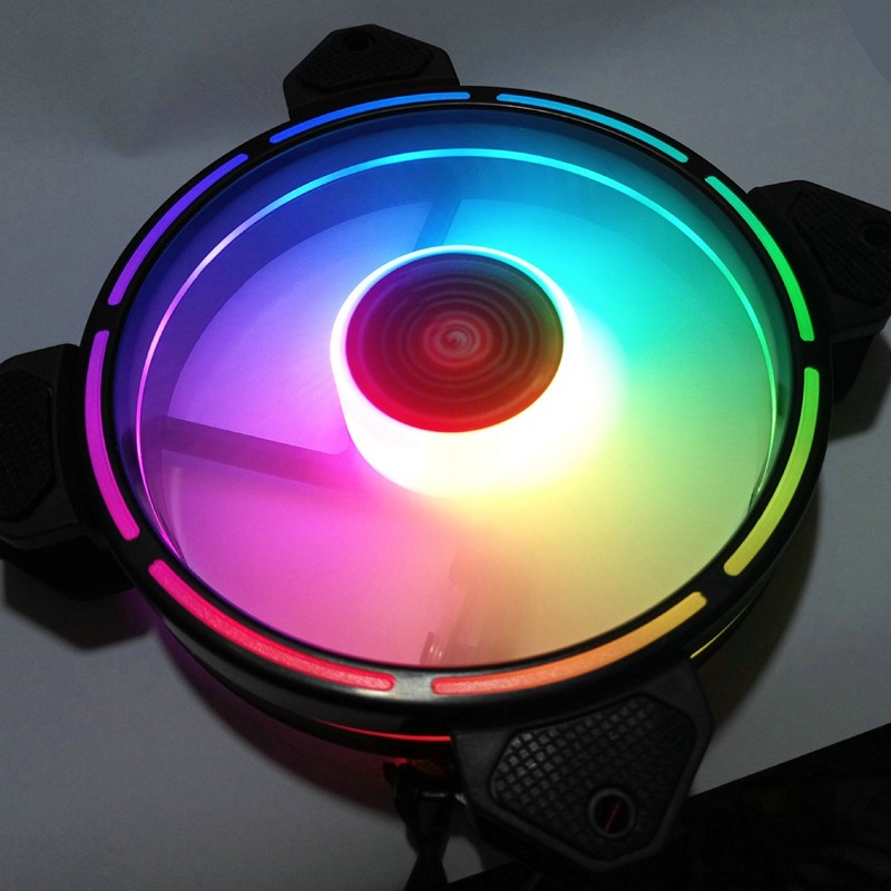 Combo 2 Quạt Led RGB Coolmoon Light wheel