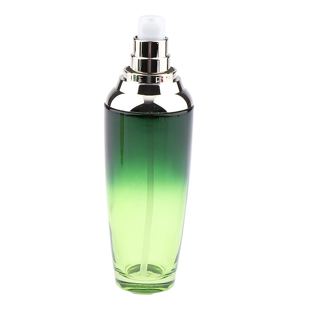 Empty Portable Glass Cosmetic Cream Lotion Pump Bottle Container Cosmetic Make up Dispenser With Pump Head,Pack 2