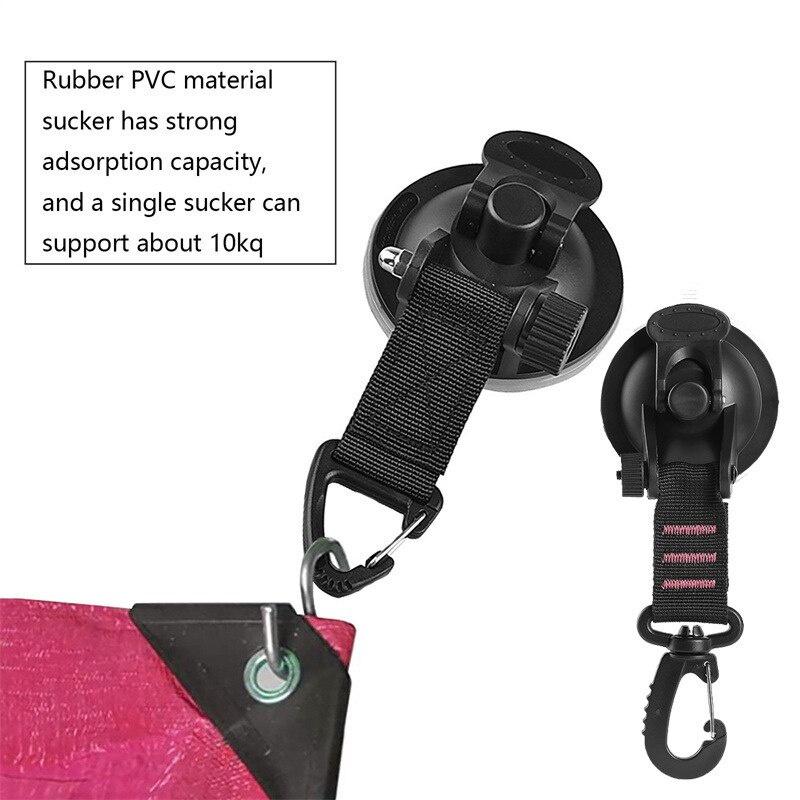 Universal Outdoor Suction Cup Anchor Securing Hook Tie Down Camping Tarp As Car Side Awning Pool Tarps Tents Securing Hook