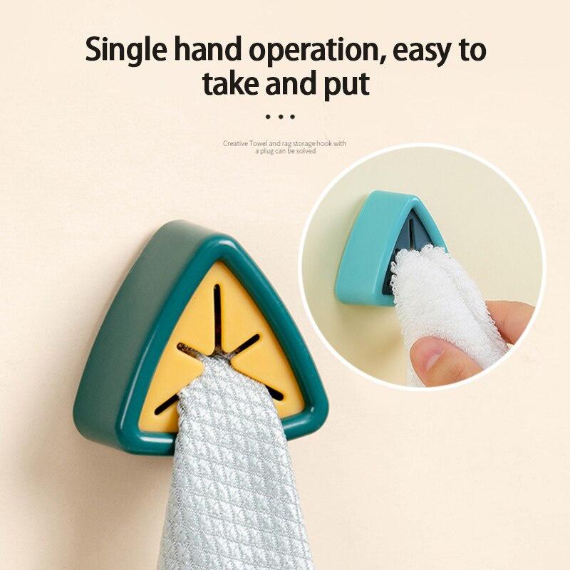 Towel Holder Sucker Wall Rack Washing Cloth Rag Hook Free Punch Storage Hanger Hand Towel Dish Towel Rack Kitchen Bathroom Tools