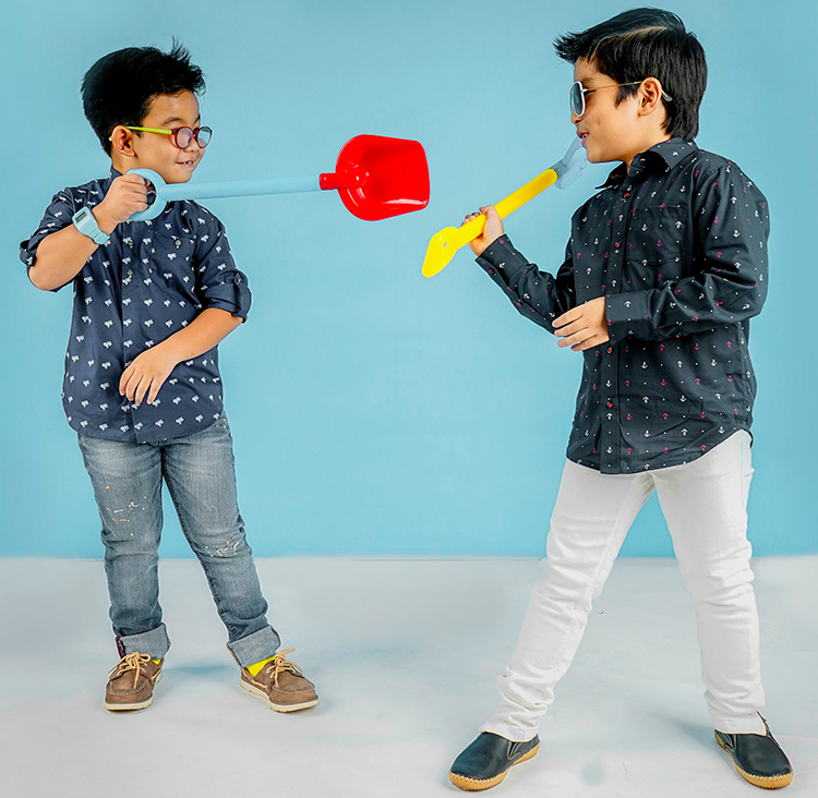 Áo Sơ Mi Bé Trai Tay Dài Cổ Trụ Ugether UKID91