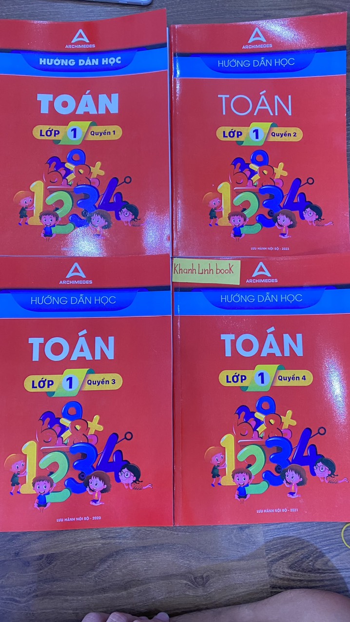 Sách - Combo 8 cuốn Hướng dẫn học toán + tiếng việt lớp 1