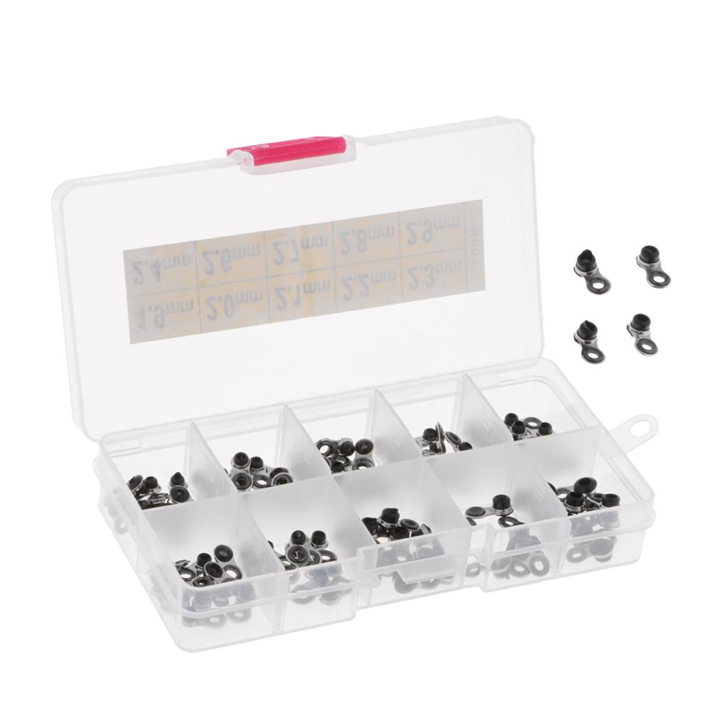 100Pcs/box Fishing Rod Guides Building Fishing Rod Eye Ring Rod Repair Kit