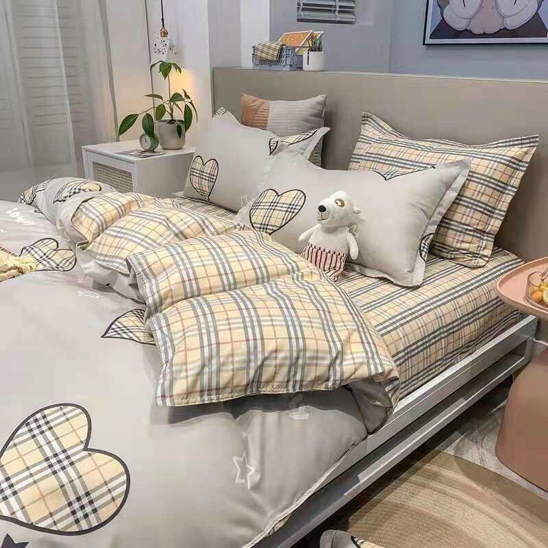 Bộ Cotton Poly Tim Ghi