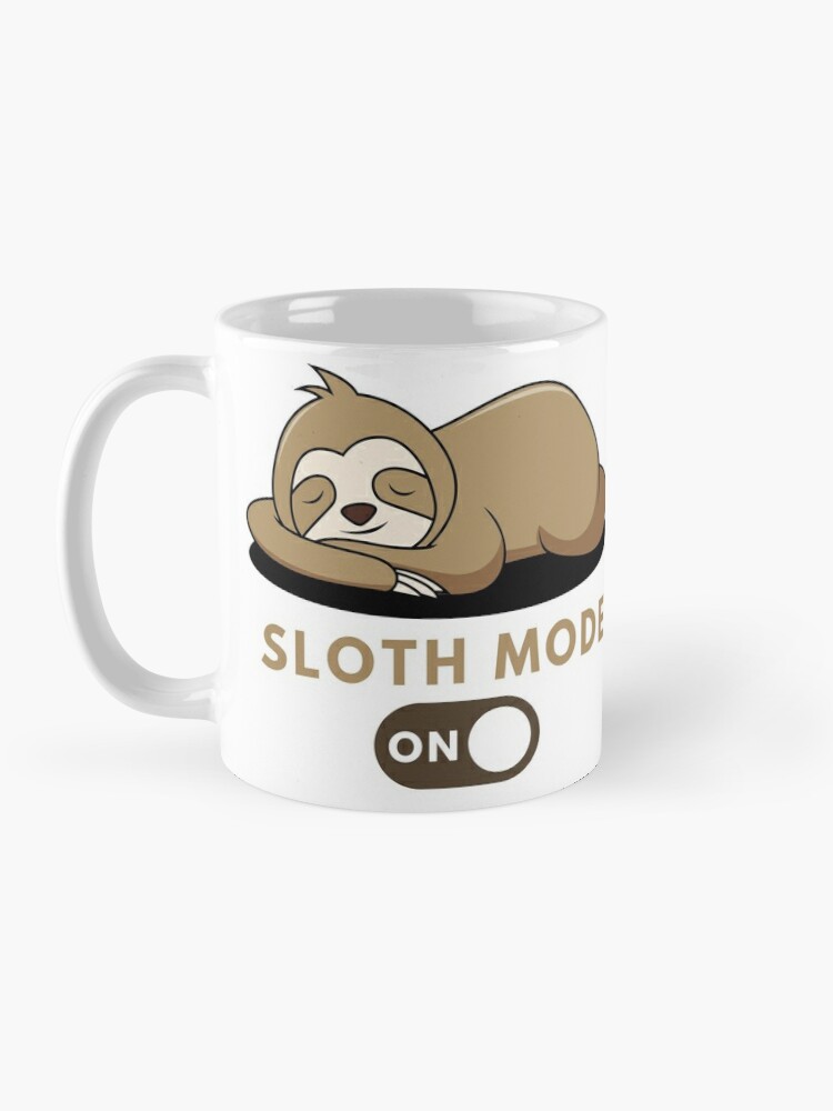 Cốc sứ tráng men sloth mode