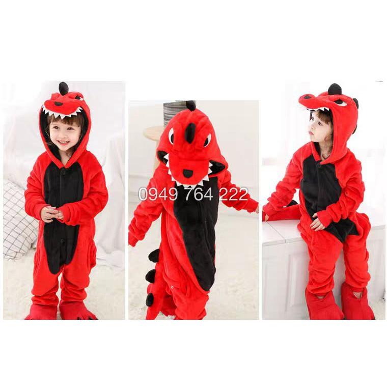 Bộ Đồ Thú Khủng long Đỏ Bộ đồ thú khủng long đẹp trẻ em - Đồ thú siêu Dễ thương cho bé