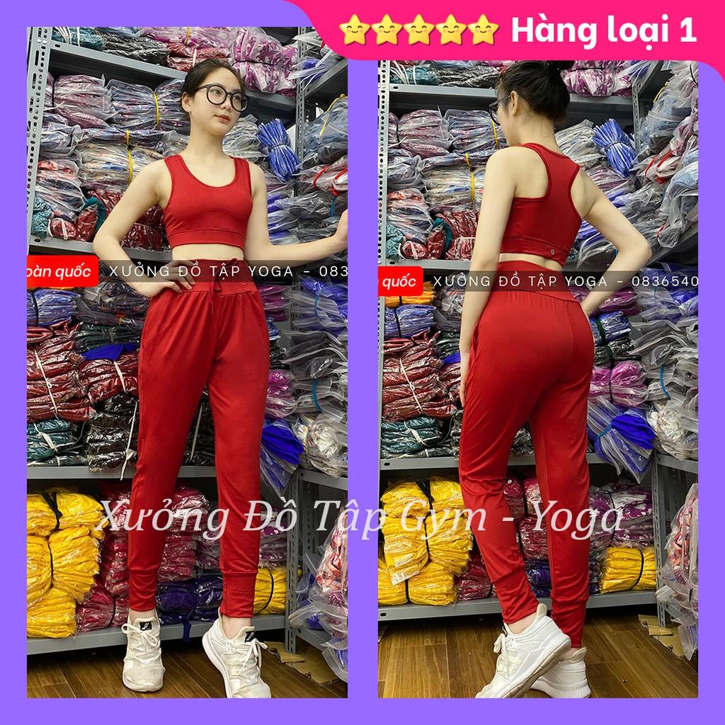 Hàng thiết kế độc lạ - Cam kết ảnh và video thật 100% - SET ĐỒ TẬP - Yoga, Gym, Aerobic -Bộ dài jogger beo xanh 3 lỗ