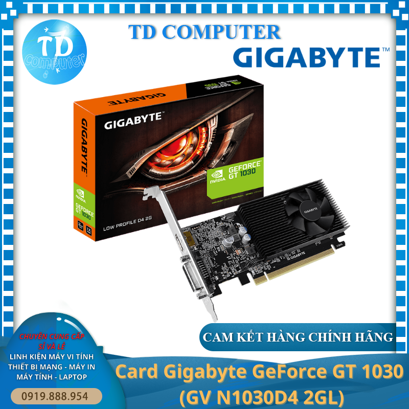 Card màn hình Gigabyte GeForce GT 1030 - Hàng chính hãng Viễn Sơn phân phối