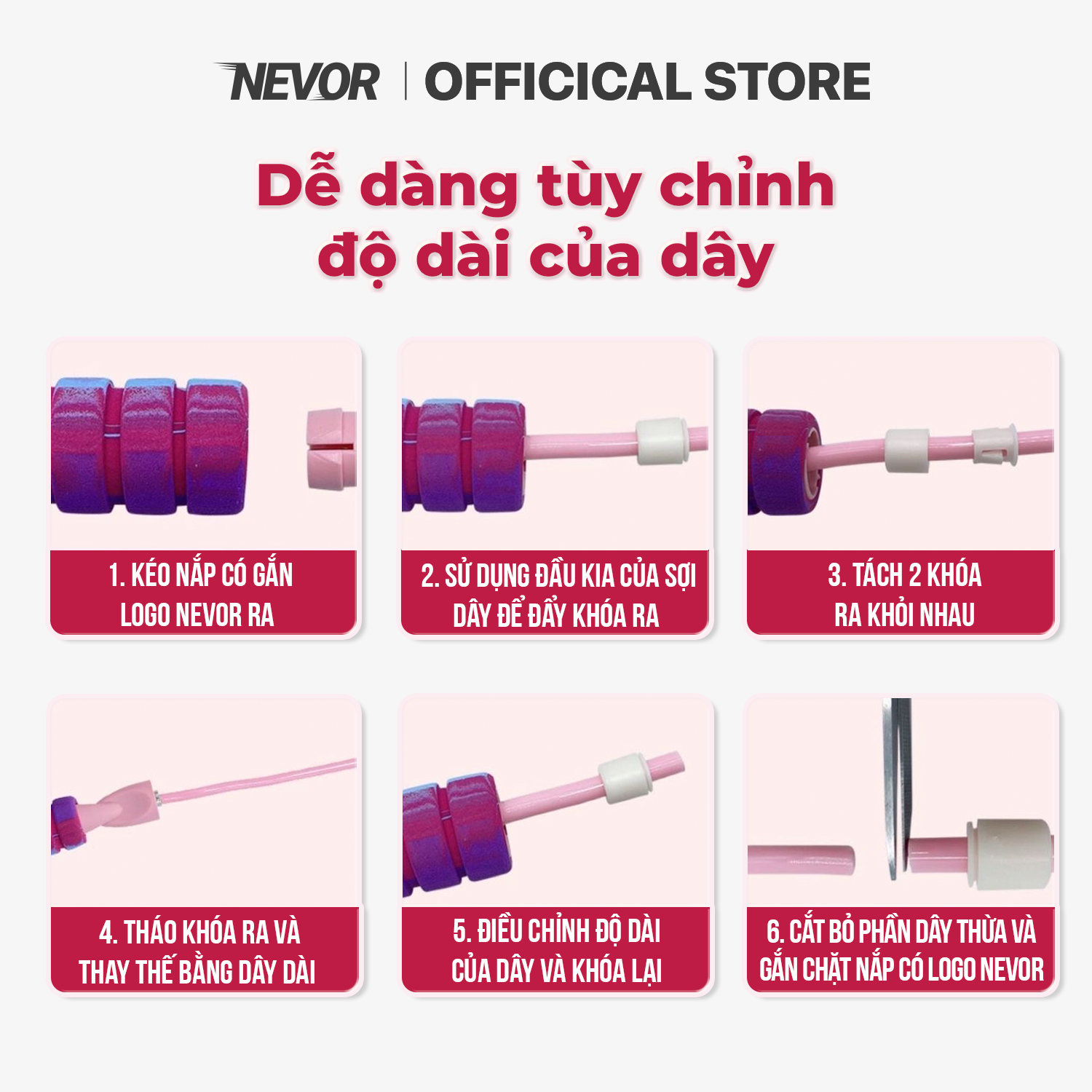 Combo Dây Nhảy Thể Lực 2 Trong 1 Nevor DN02 Hỗ Trợ Tập Luyện, Giảm Cân Tiện Lợi Ngay Tại Nhà
