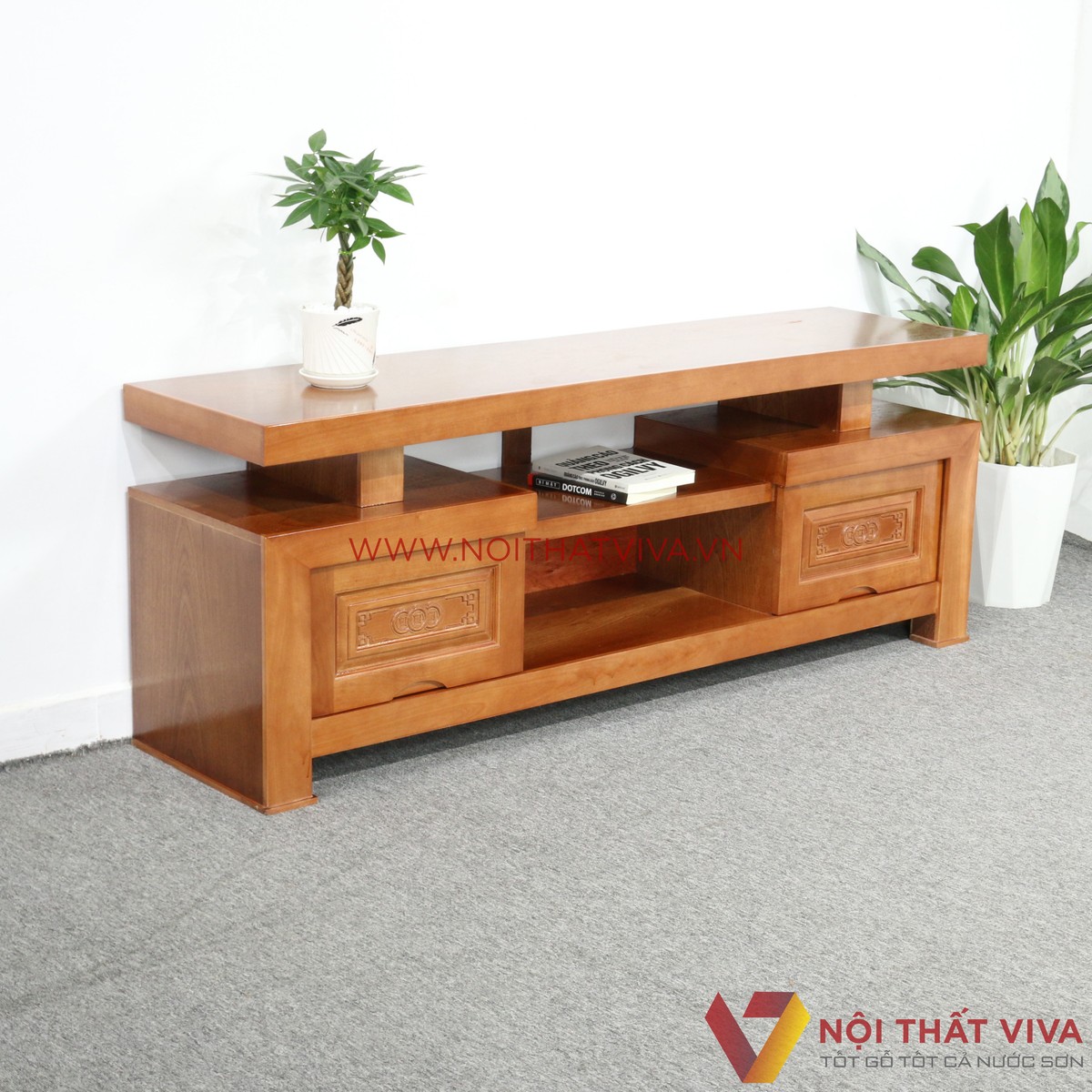 Kệ Tivi Gỗ Xoan Đào Kiểu Nhật Đẹp Giá Rẻ