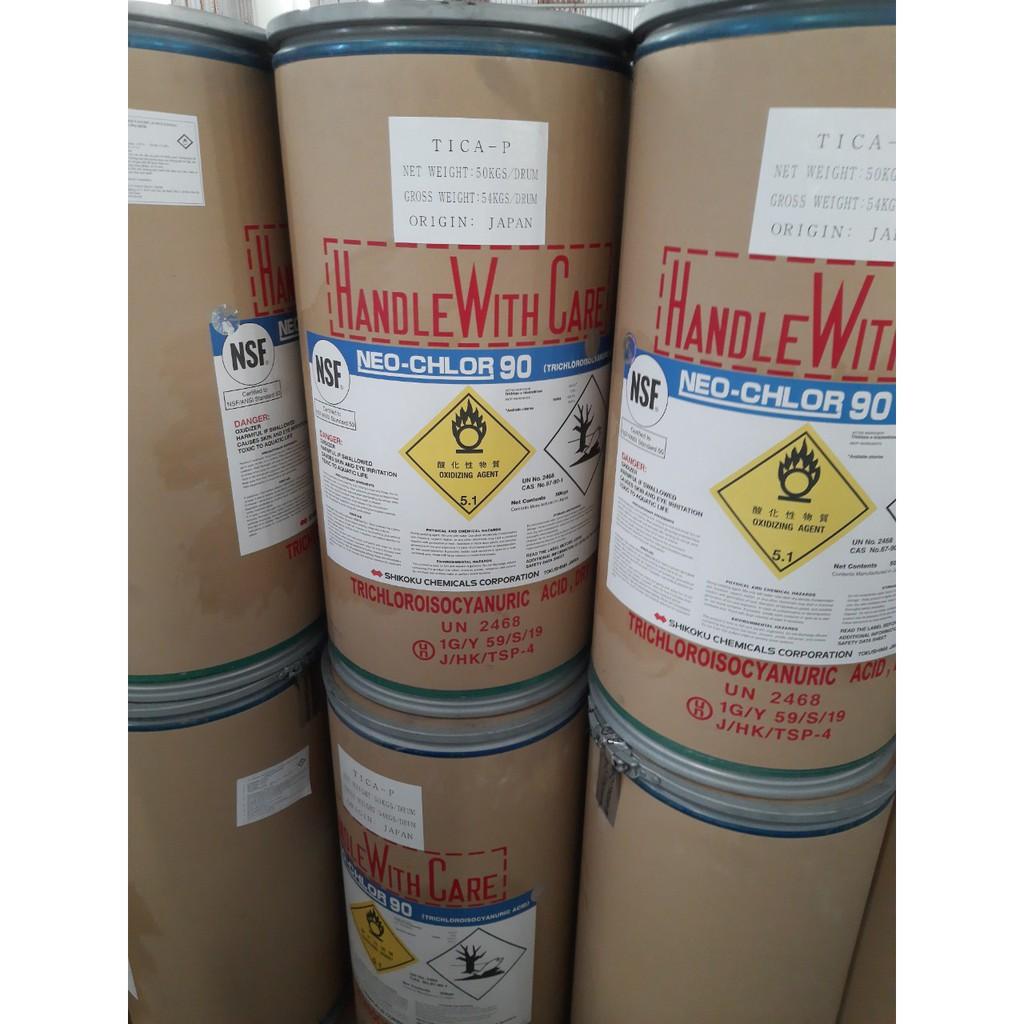 Clorine 90% TCCA Shikoku Nhật, Bột khử trùng nước hồ bơi
