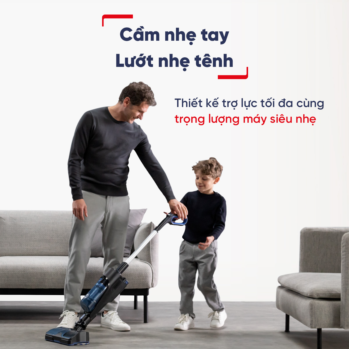 [MỚI RA MẮT] Máy hút bụi &amp; lau sàn không dây Tefal X-Combo GF3039KO - Hàng chính hãng