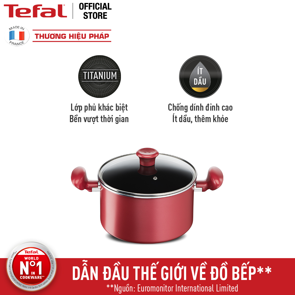 Nồi chống dính đáy từ Tefal So Chef 22cm, dùng cho mọi loại bếp- Hàng chính hãng