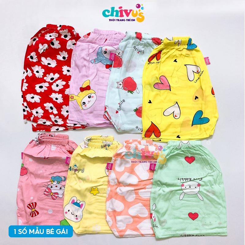 Quần Chục Cho Bé CHIVU'sKID, Quần Đùi Bé Trai Bé Gái Mùa Hè Chất Lanh Lụa Mềm Mại Thoáng Mát