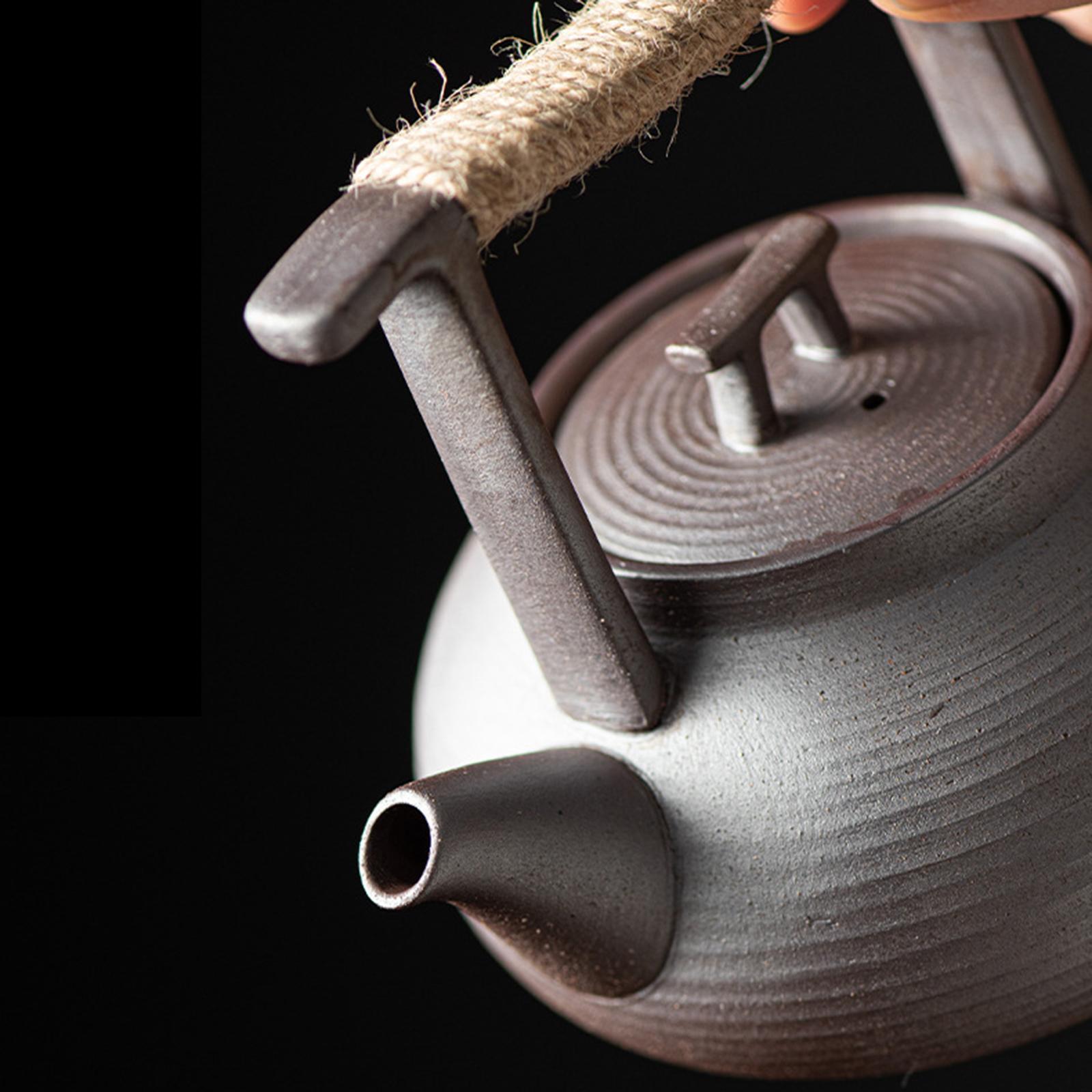 Ceramic Tea Kettle Handmade Teapot Warmer Teapot for Office Kitchen Picnic