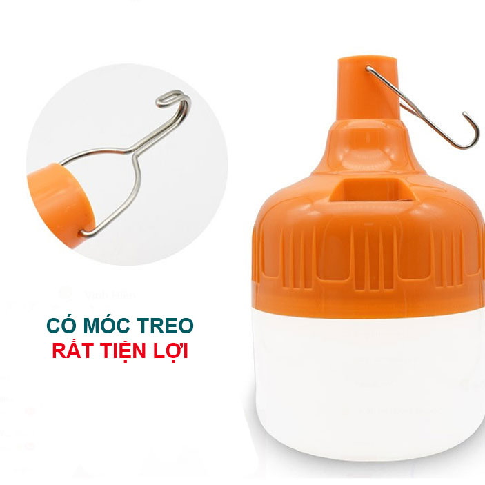 BÓNG ĐÈN TÍCH ĐIỆN 50W CÓ KÈM BỘ SẠC - CÓ MÓC TREO.