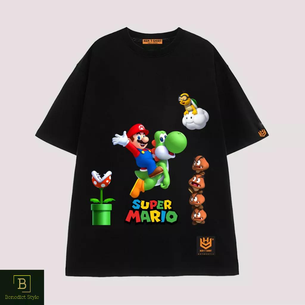 Áo thun tay lỡ unisex hình Super Mario game vui nhộn BND30