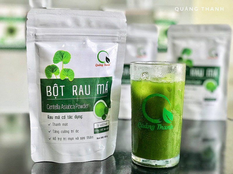 Bột Rau Má Sấy Lạnh Nguyên Chất - Mát gan, detox, giảm mụn, giảm cân, giải nhiệt cơ thể - Gói 100gr