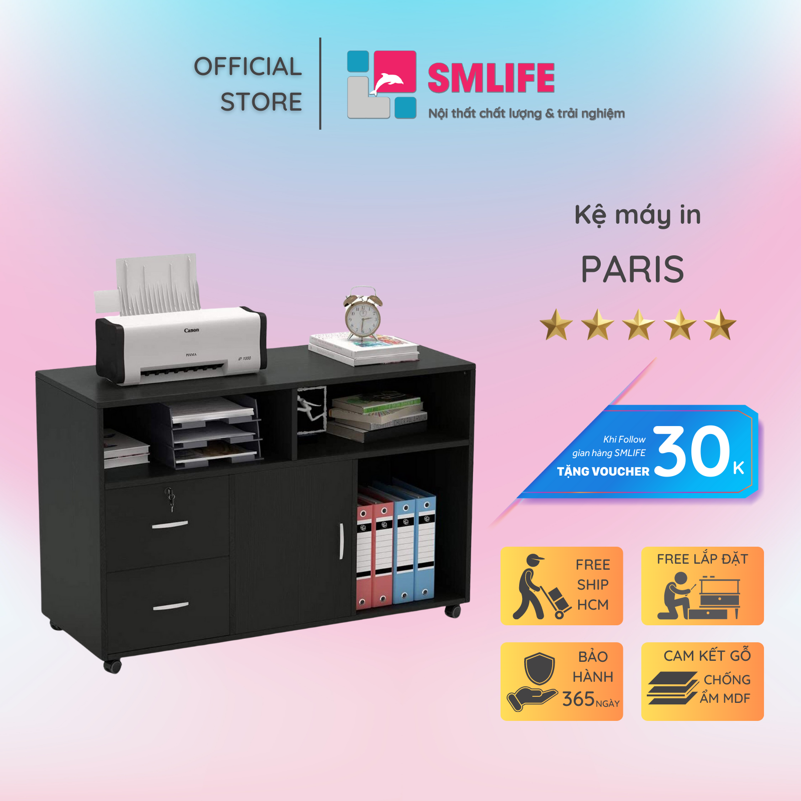 Kệ để máy in SMLIFE Paris