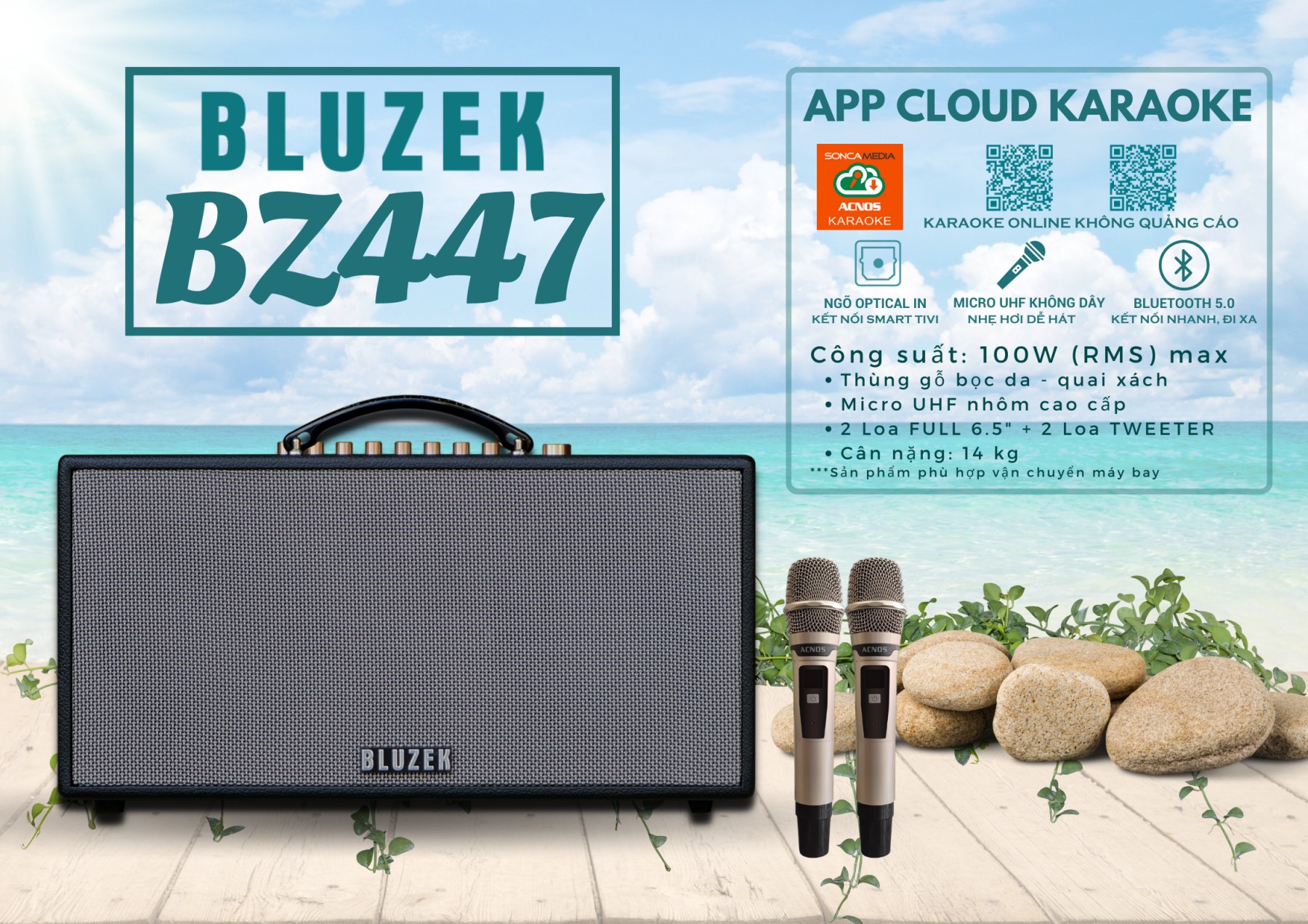 Dàn âm thanh di động xách tay BLUZEK BZ447