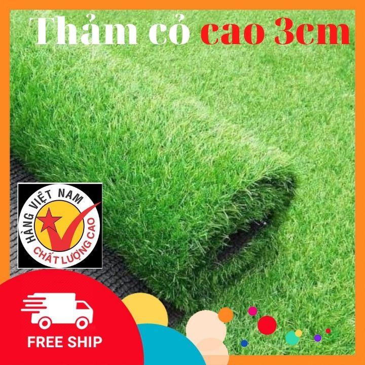 Thảm cỏ nhân tạo trải sàn sân vườn trải sàn 1cm loai tốt cắt liền khổ rộng 2m