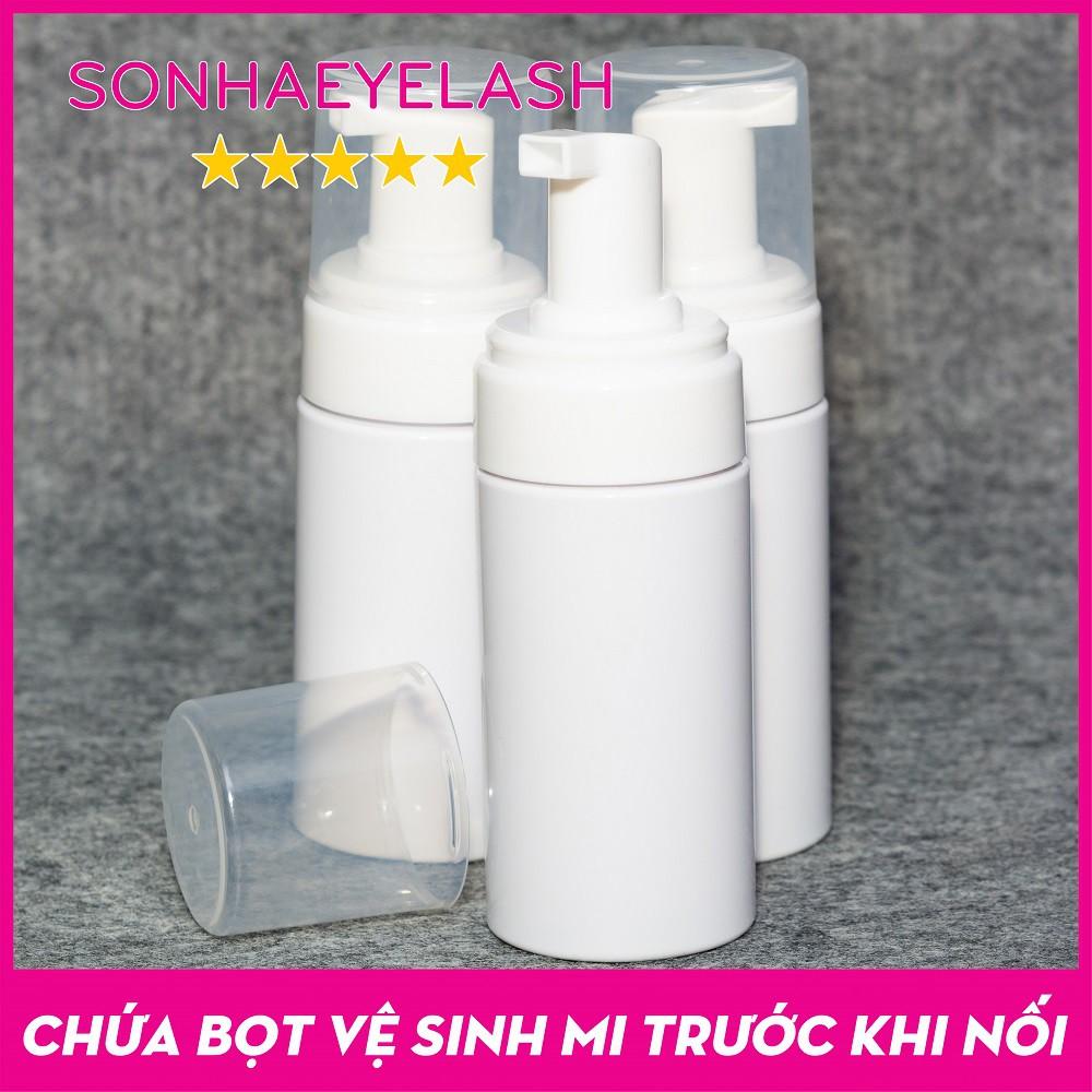 Chai tạo bọt vệ sinh mi, vệ sinh mi trước khi nối