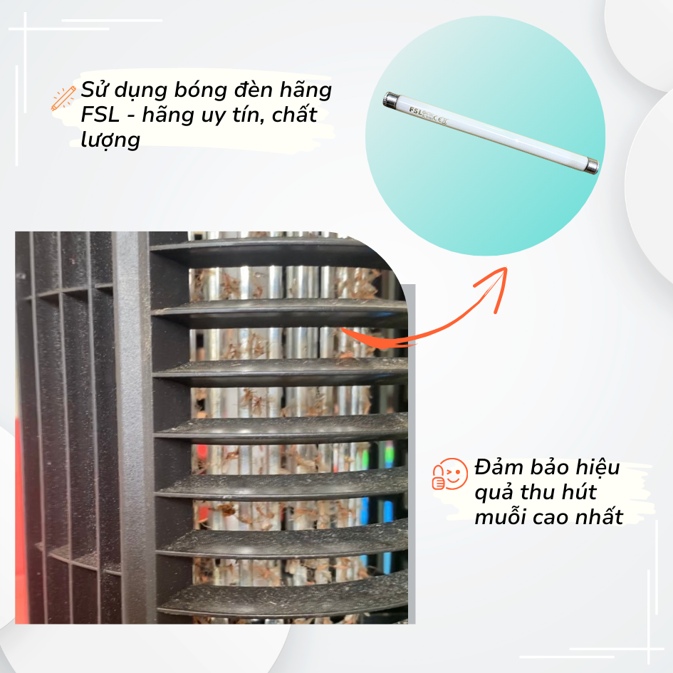 Đèn bắt muỗi ruồi và các loại côn trùng HATACA  model CN04 ( Hàng Chính Hãng)