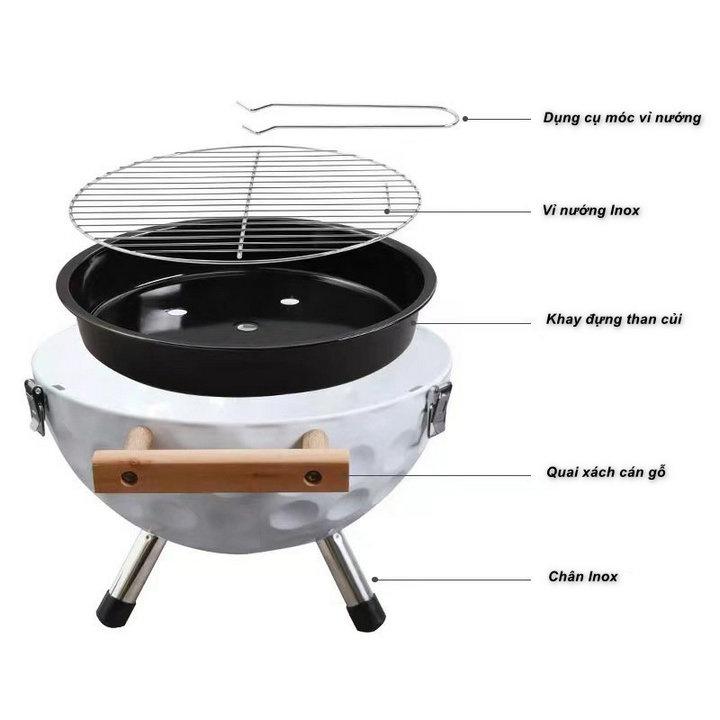 LÒ NƯỚNG DẠNG TRÒN LÀM CHÍN THỨC ĂN NHANH CHÓNG BBQ GOLF CLUB