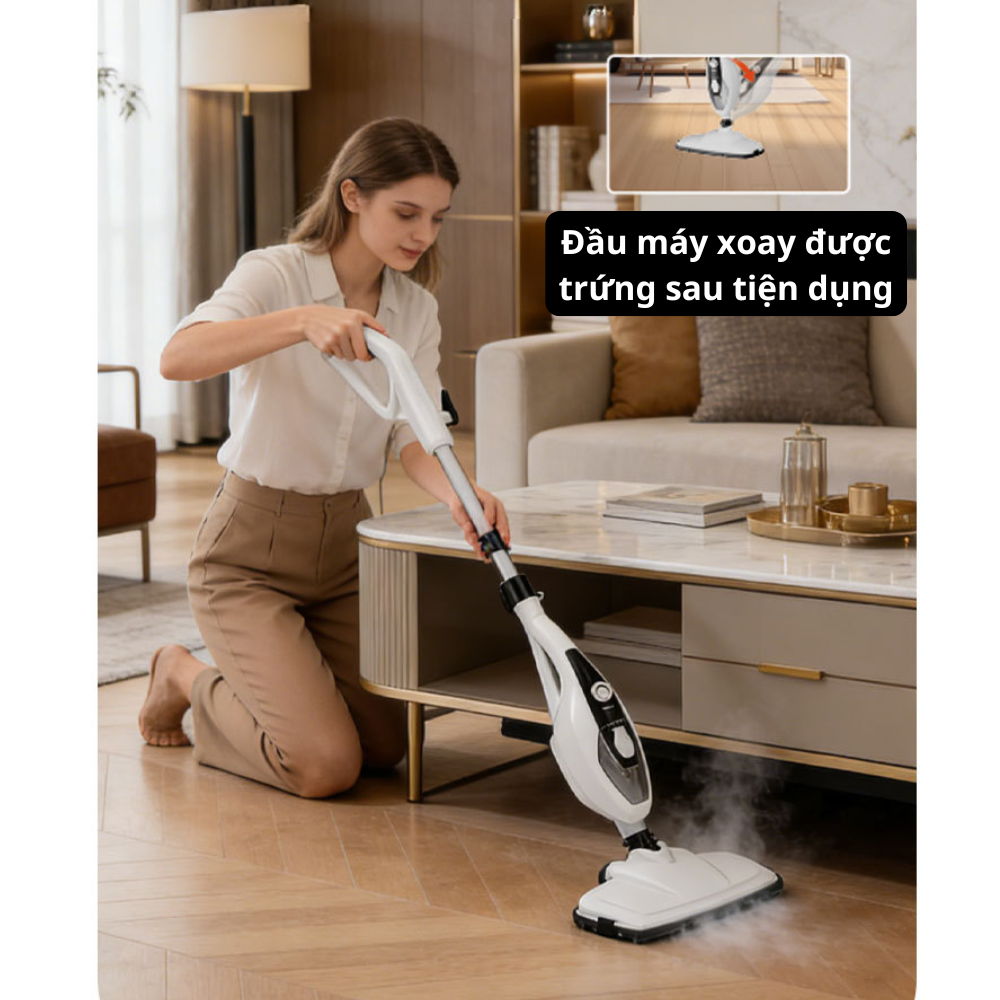 Máy lau nhà hơi nước Lumabella LB-63031 công suất cao 2000W, áp suất cao, thiết kế thông minh, dễ dùng, làm nóng nhanh - DELIYA - HÀNG CHÍNH HÃNG