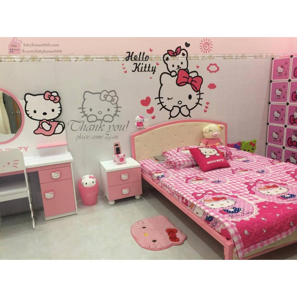 DÁN TƯỜNG 3D NGẬM TAY KITTY HOUSE