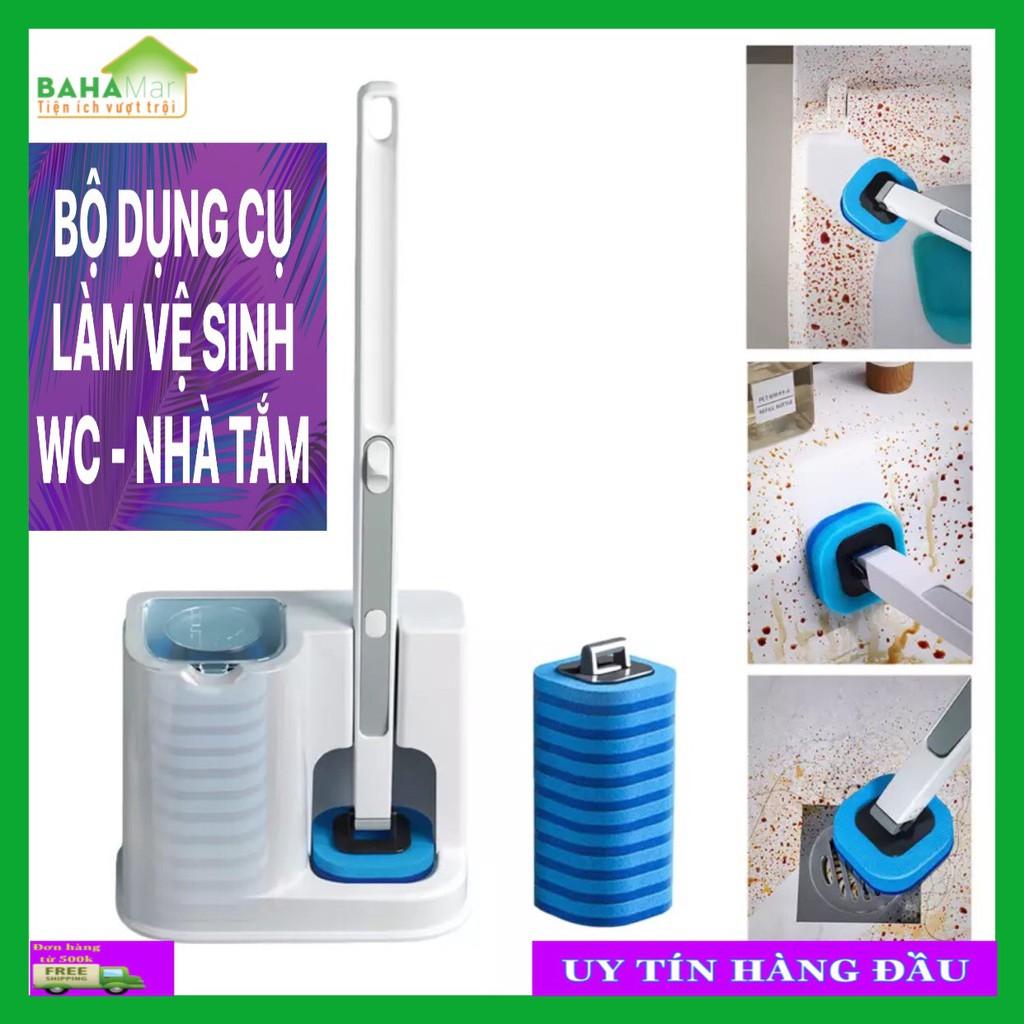 BỘ DỤNG CỤ LÀM VỆ SINH NHÀ TẮM CÓ ĐẦU THAY THẾ DÙNG MỘT LẦN thiết kế đầu bàn chải