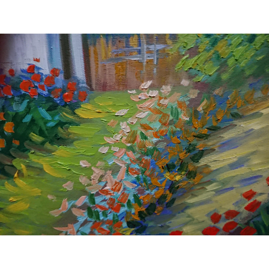 Khu Vườn - Sơn Dầu Vẽ Tay 40x50cm