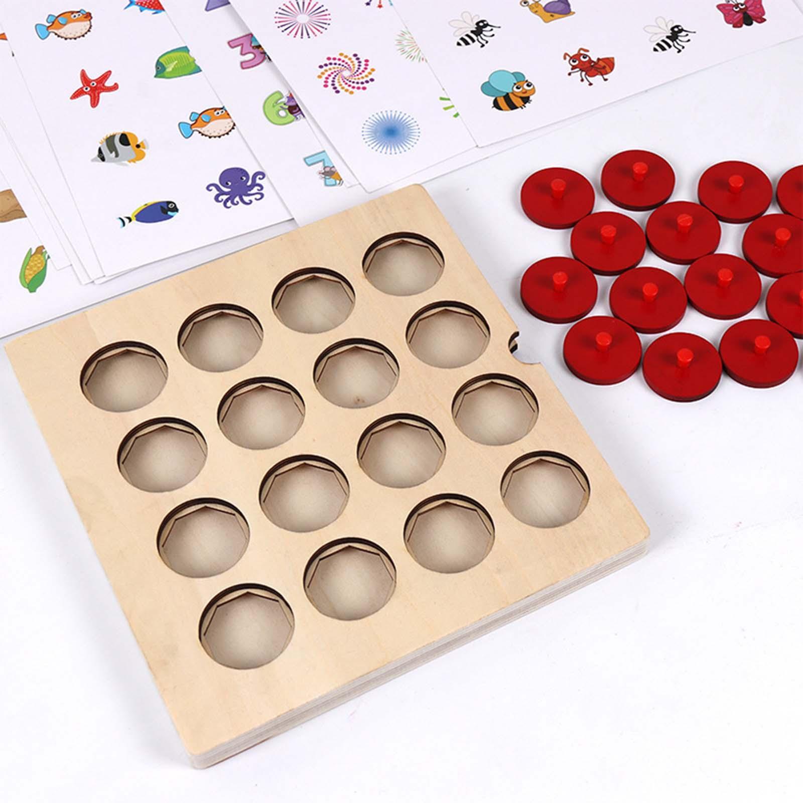 Kid Wooden Memory Chess Board Memory Training Game Educational Toy