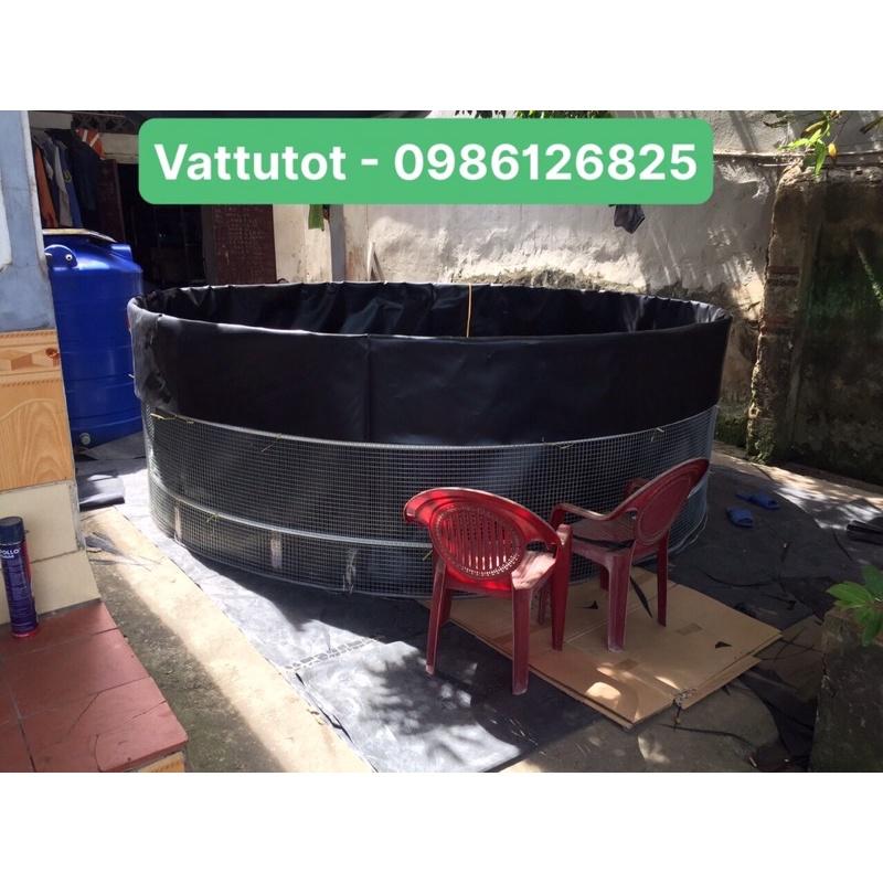 BỂ BẠT TRÒN NUÔI CÁ, TÔM, BỒN BẠT NUÔI CÁ KOI ĐK: 3mx1.2m