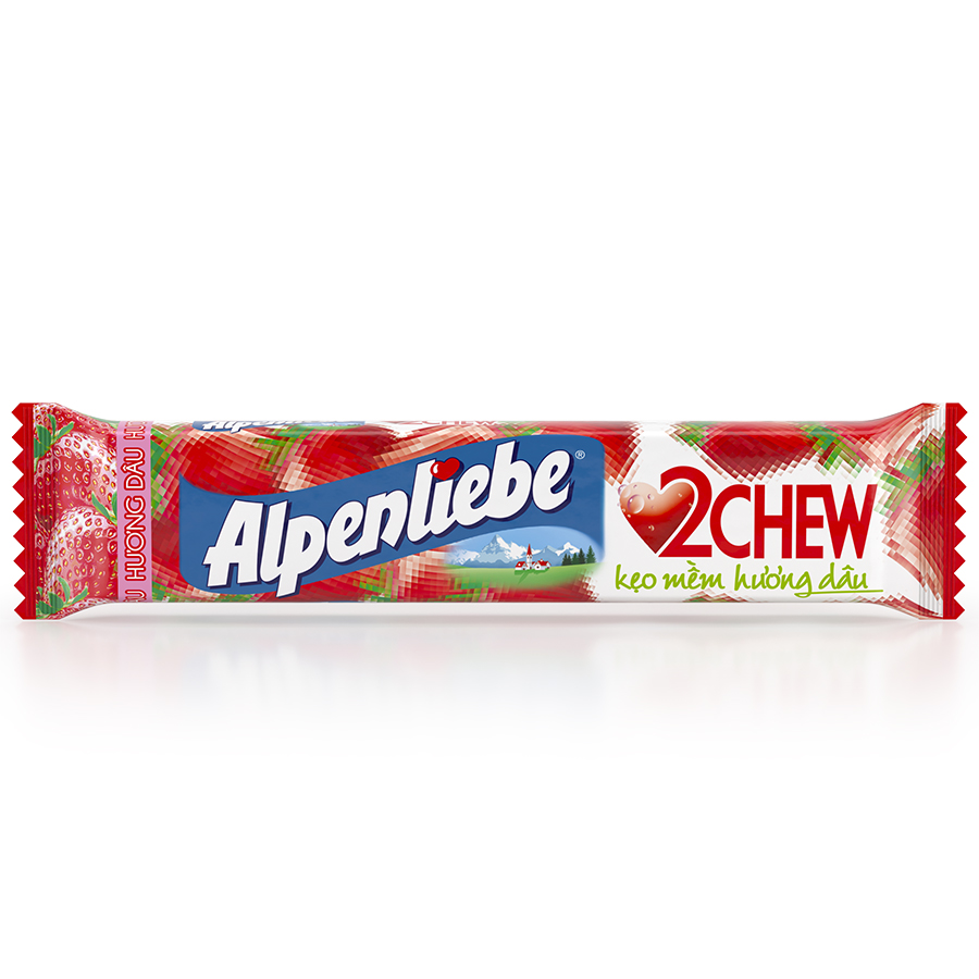 Kẹo Alpenliebe 2Chew Hương Dâu Phiên Bản Câu Chúc Tết 2022 (Gói 16 Thỏi)