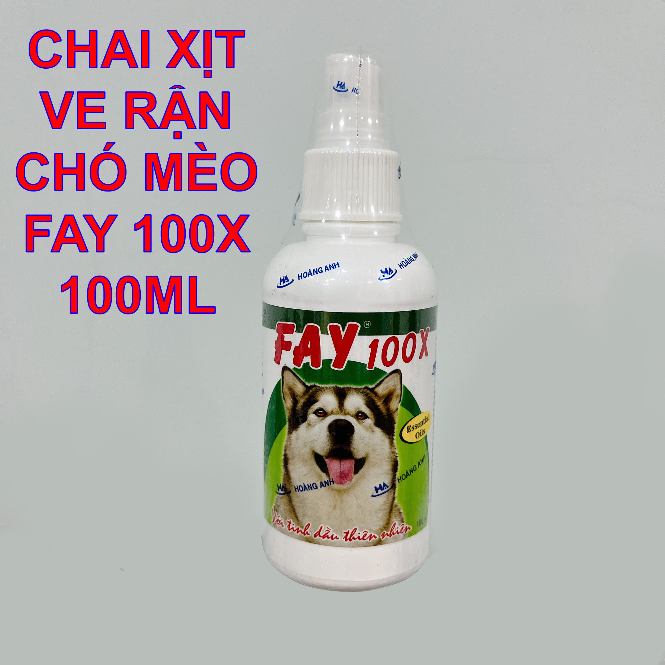 Chai Xịt Sạch Ve Rận Cho Chó Mèo FAY 100X 100ml