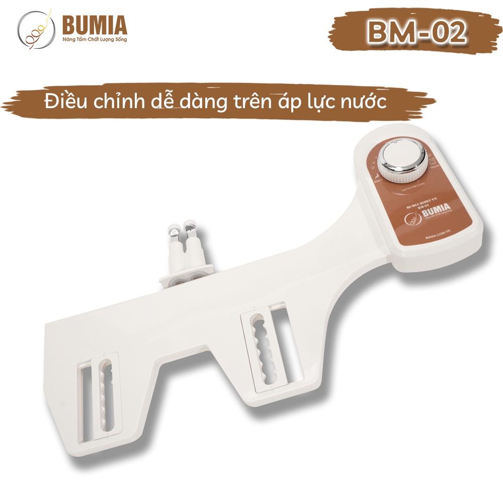 combo 2 vòi xịt vệ sinh thông minh gắn bồn cầu bumia bidet Bm-02, 2 vòi xịt vệ sinh hậu môn và vệ sinh phụ khoa cho phụ nữ, bảo hành chính hãng 3 năm.