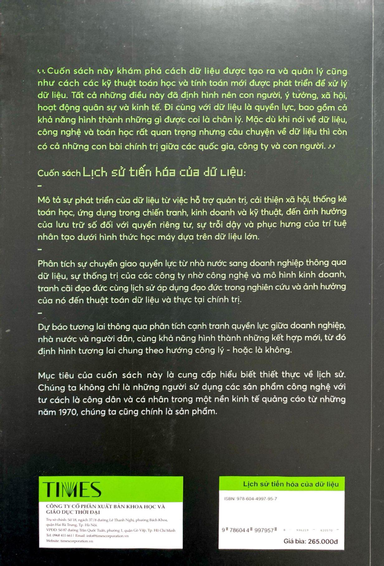 Sách - Lịch Sử Tiến Hóa Của Dữ Liệu