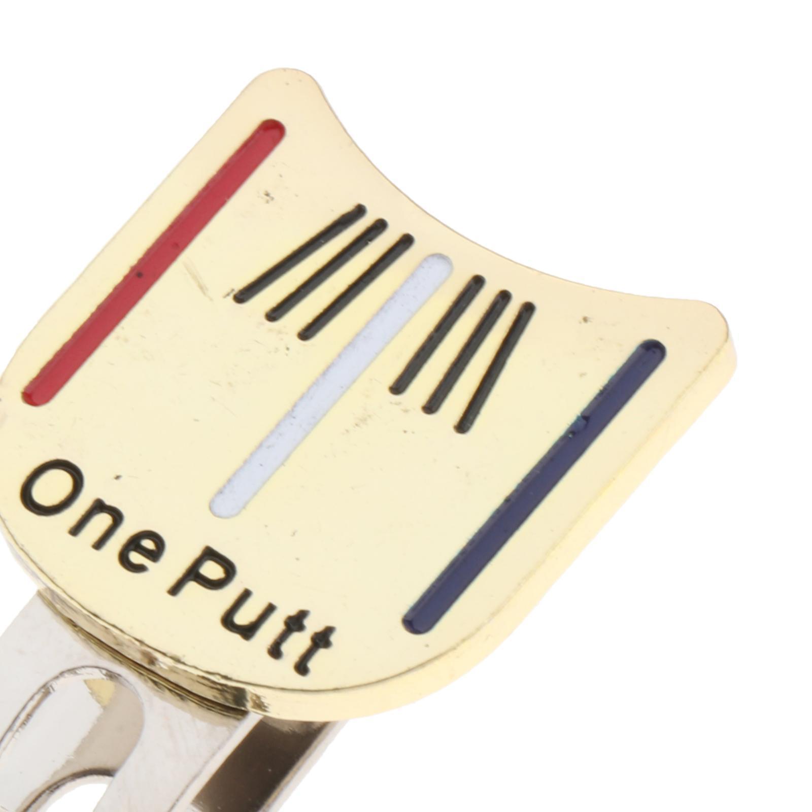 Golf Hat Clip Marker Putt Alignment Tool Marker Golden