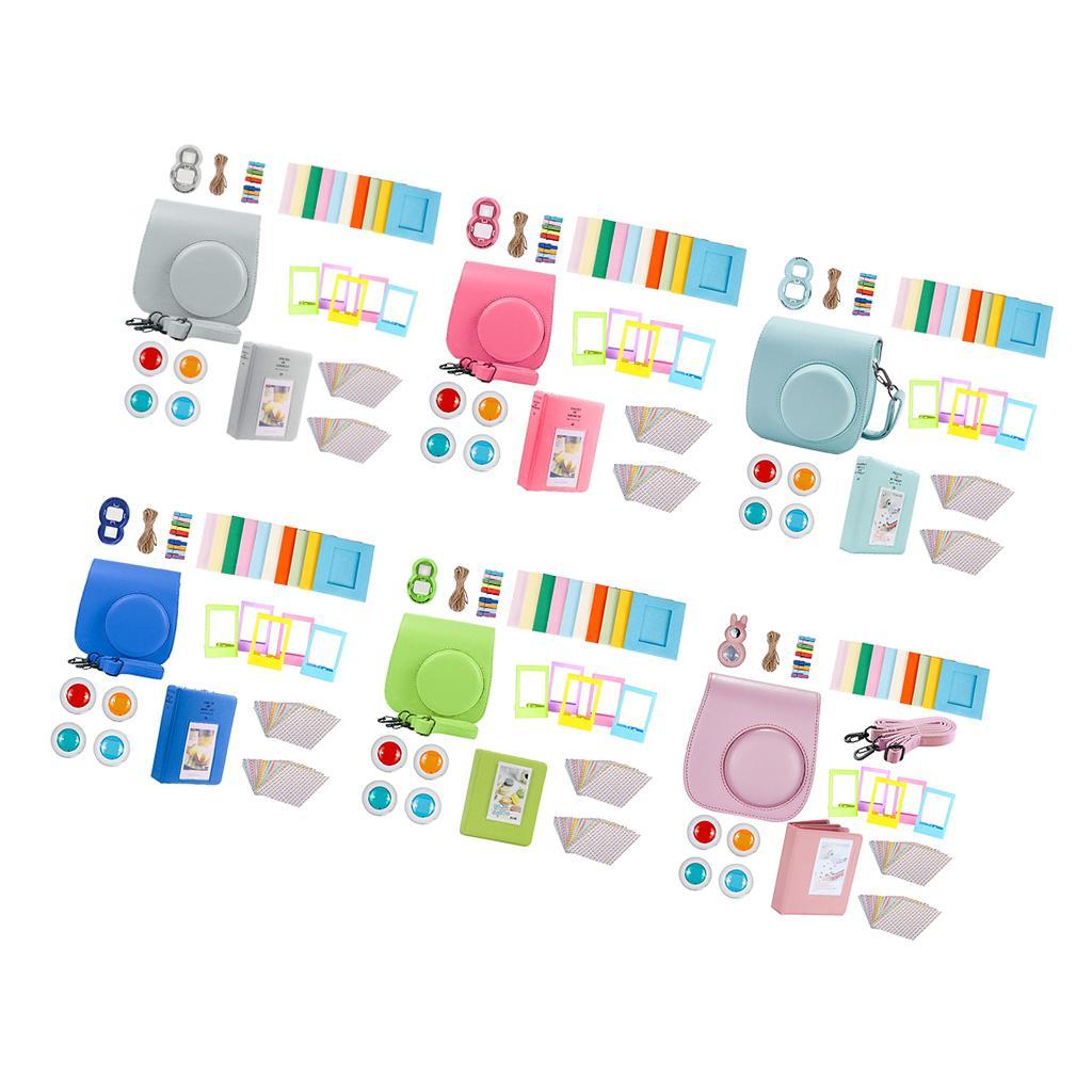For   Mini 9 Camera PU Case Close up Lens Gift Set