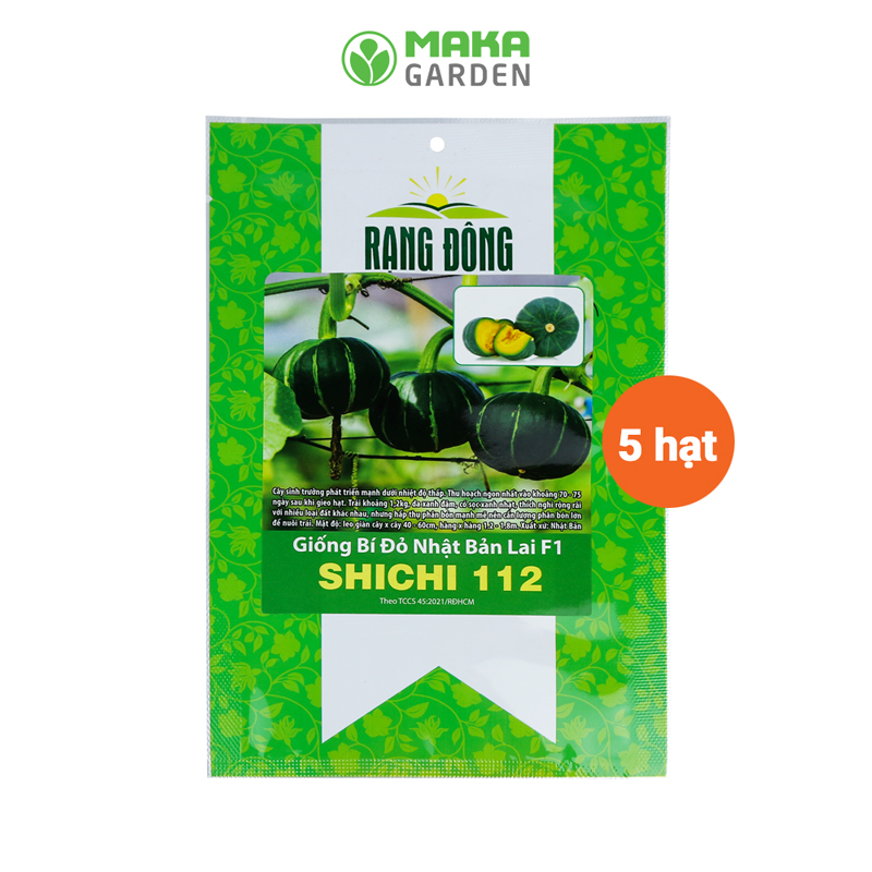 Hạt giống bí đỏ Nhật Lai F1 Shichi 112 - 5 hạt, dể nảy mần, sinh trưởng tốt, kháng bệnh cao