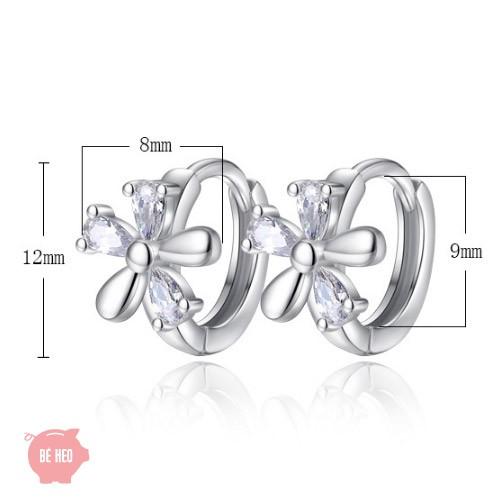 Bông tai hoa cúc nạm đá nhân tạo BHBT111