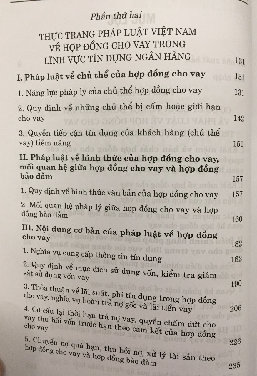 Hợp Đồng Cho Vay Trong Lĩnh Vực Tín Dụng Ngân Hàng – Lý Luận và Thực Tiễn Áp Dụng