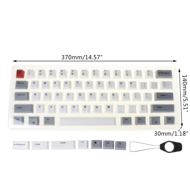 HSV 61 Keys Keyset Double Color PBT Thick Keycap for GK61 SK61 Mechanical Keyboard