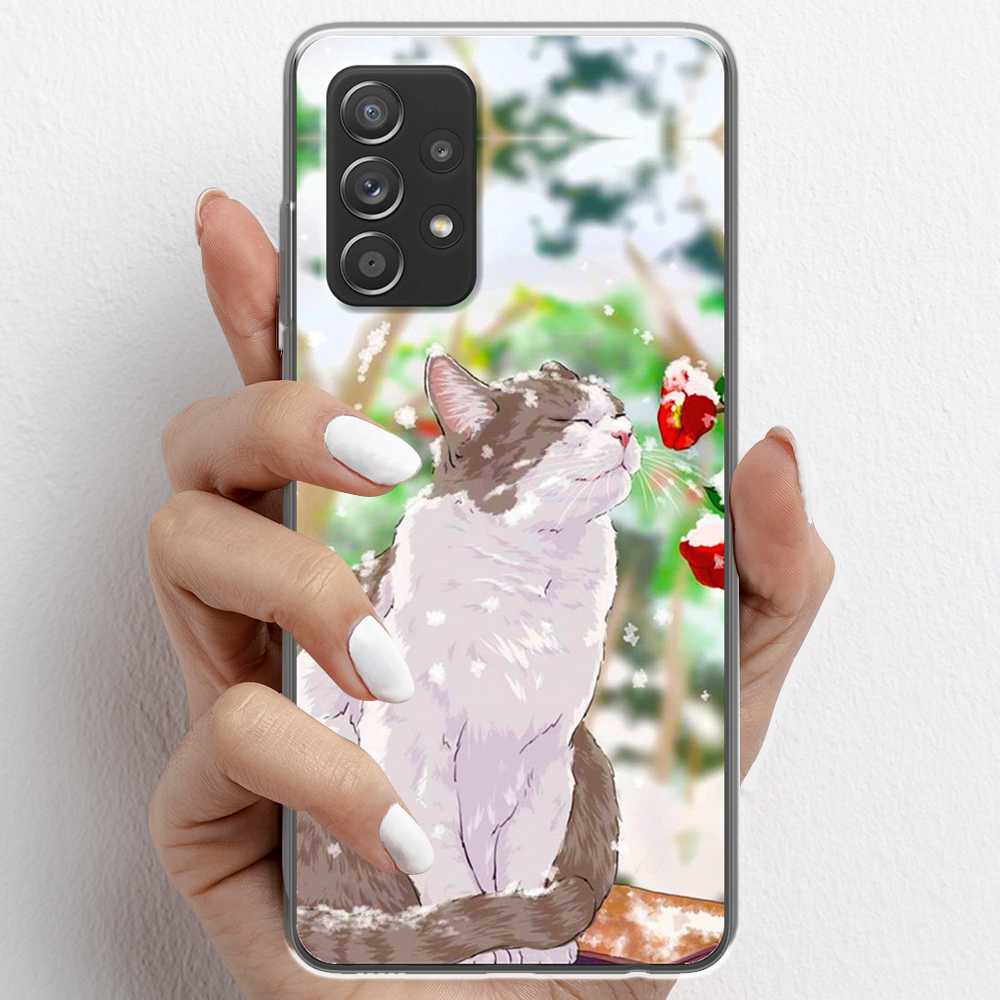 Ốp lưng cho Samsung Galaxy A52 , Samsung Galaxy A52s 5G nhựa TPU mẫu Mèo trắng