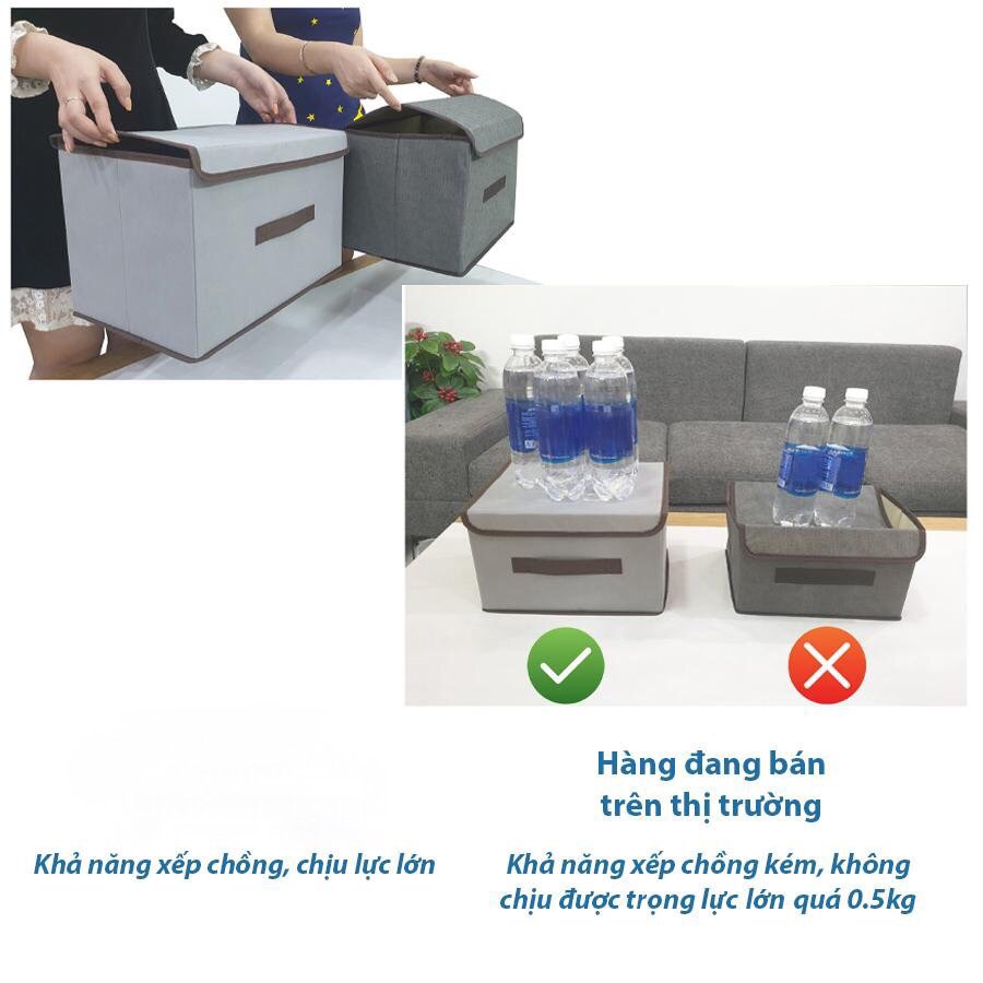 Sét 5 hộp đựng quần áo, tất, đồ lót tiện gọn dễ tìm phong cách Nhật Bản (Storage Box