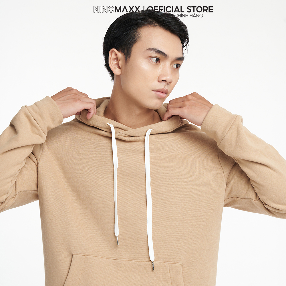 NINOMAXX Áo hoodies Basic Nam chất liệu cotton tay dài 2204006
