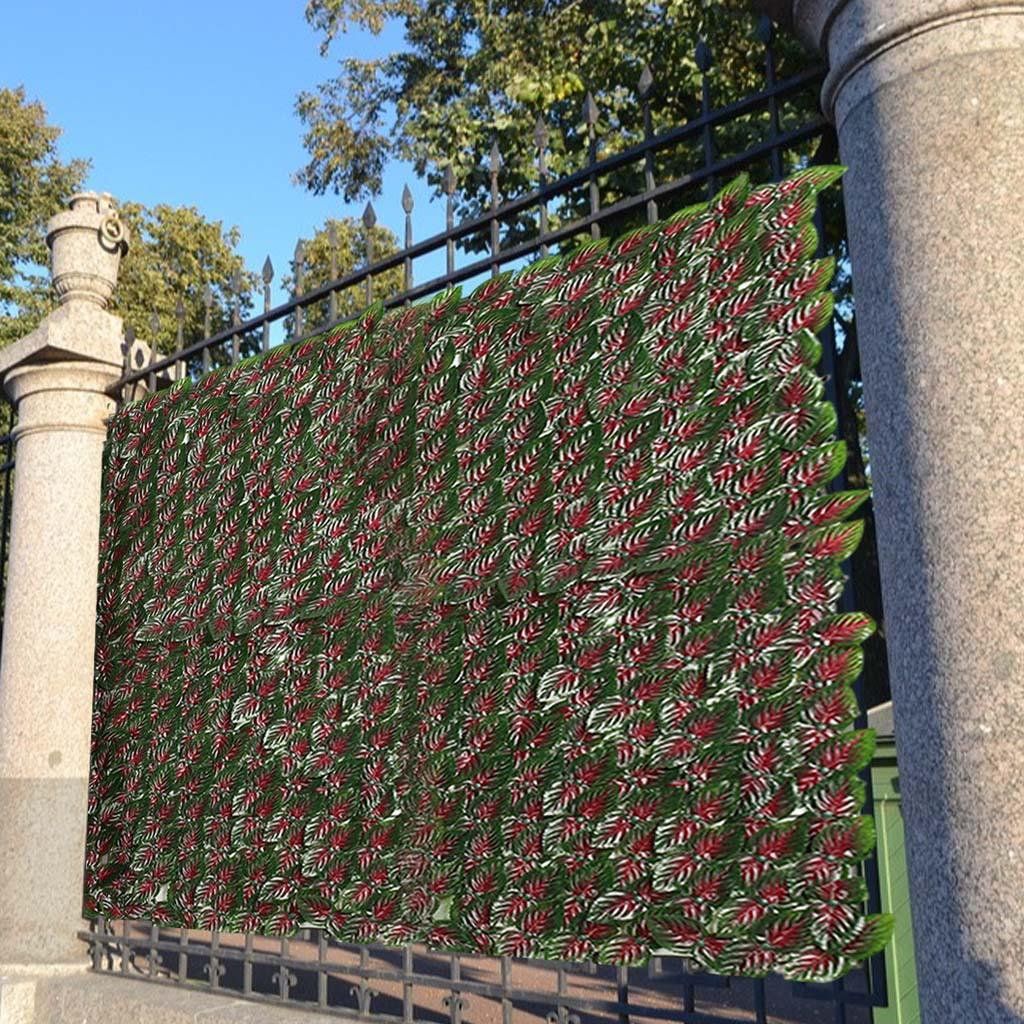 Patio 19.69''x118.11'' inches Faux Leaf Privacy Fence Screen Artificial Leaf Vine Climbing Gardening Outdoor Backyard Decoration Fence Cover