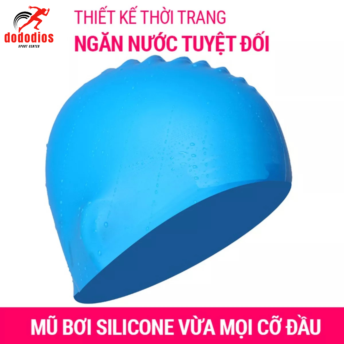 Nón bơi mũ bơi trơn silicone chống thống nước cao cấp CA31 dododios Collection - Hàng Chính hãng dododios