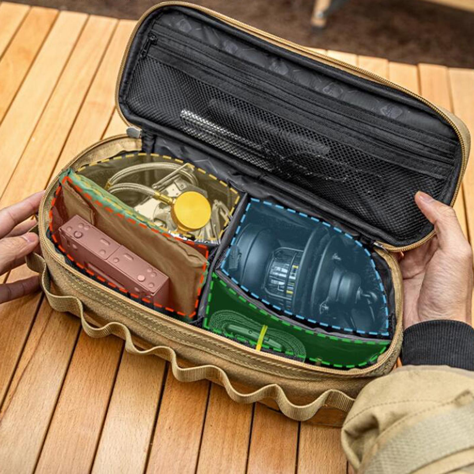 Camping Storage Bag Cookware Organizer Large Capacity Waterproof Durable Cooking Utensils Pouch Utility Tote Bag for BBQ Beach Travel Picnic